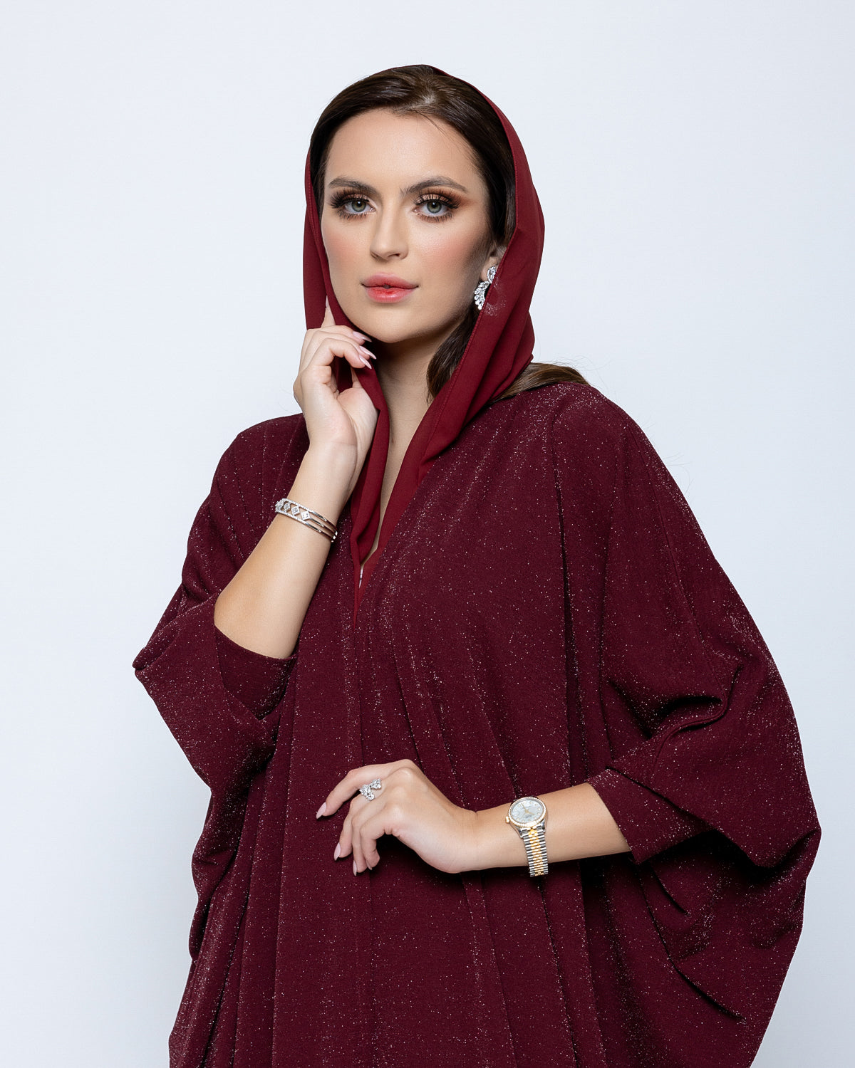 The Burgundy Abaya