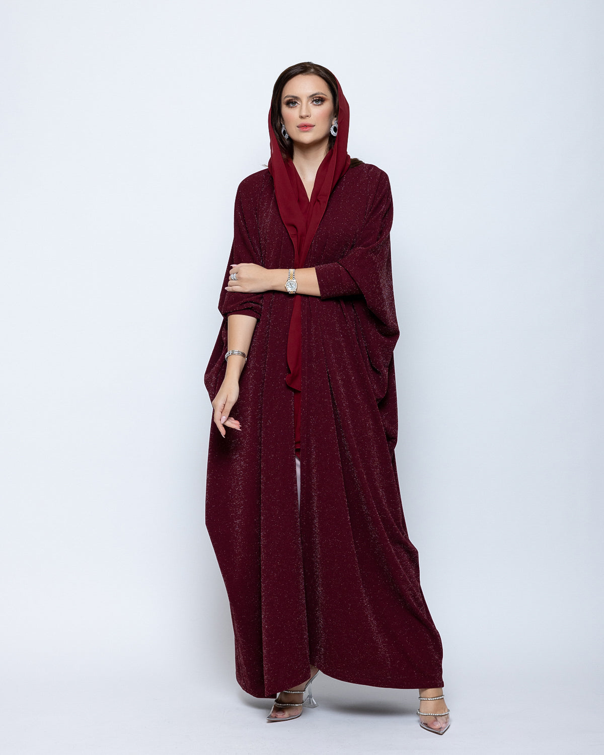 The Burgundy Abaya