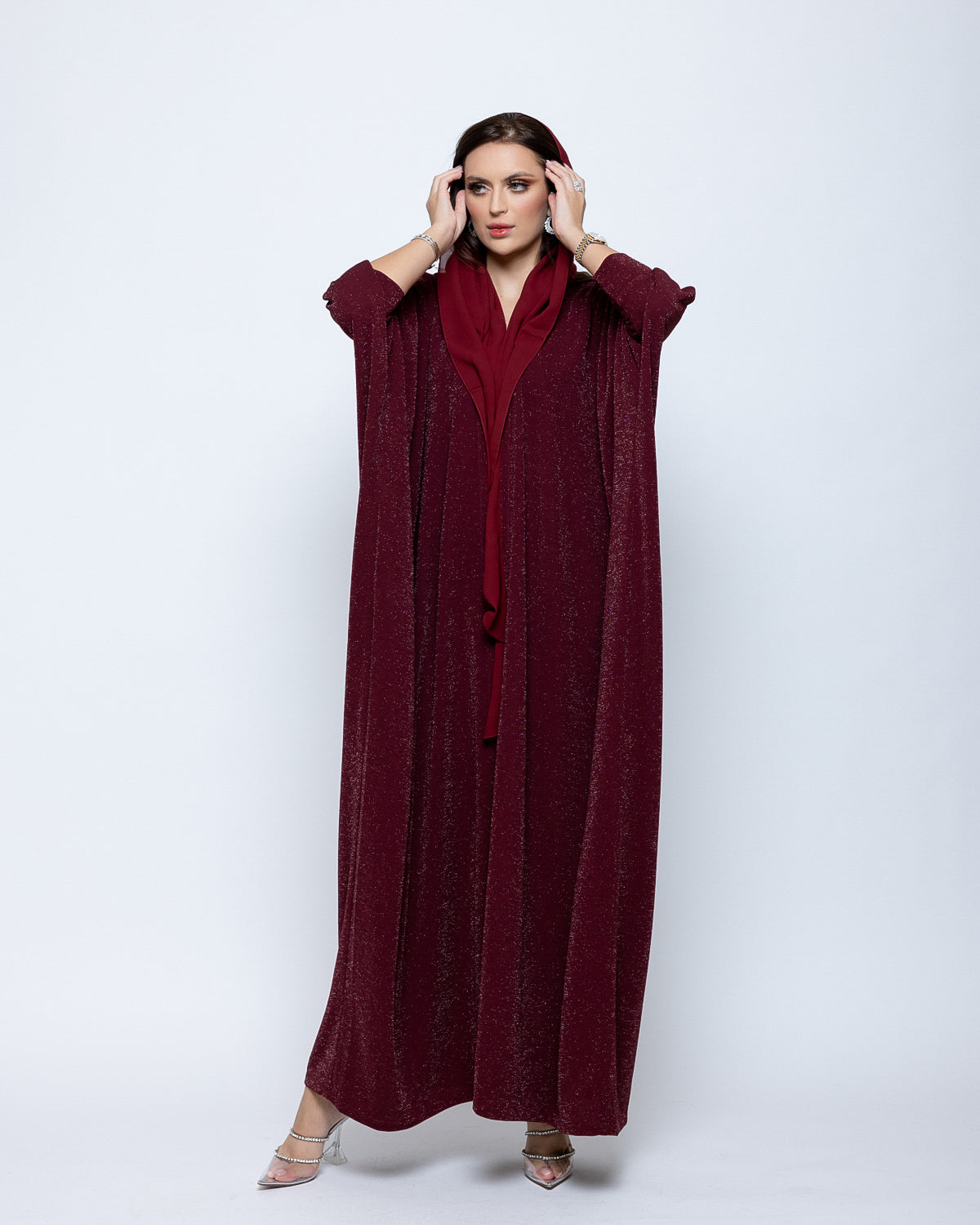 The Burgundy Abaya