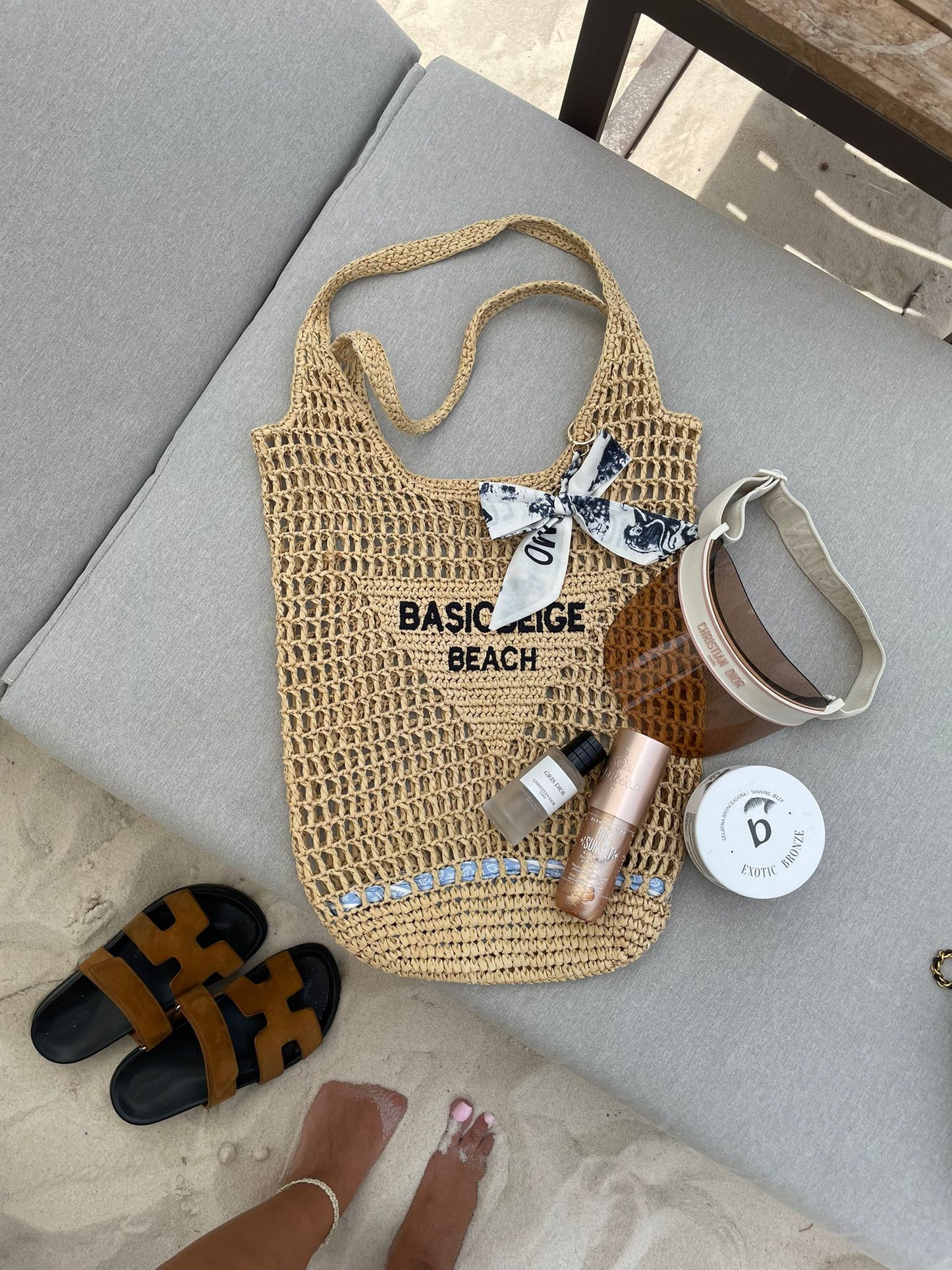 BASICBEIGE BEACH TOTE BAG